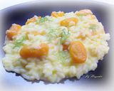 Foto del passaggio 8 della ricetta Risotto con crema di finocchio e datterini gialli confit