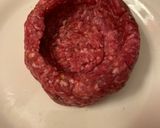 A picture of step 1 of Air Fryer beer bottle stuffed bacon burgers.