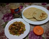 A picture of step 10 of Arabic shawarma wrap.