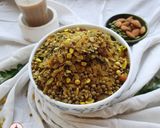 A picture of step 6 of Roasted Red Poha Chiwda.