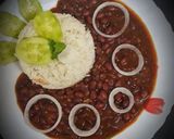 A picture of step 5 of Rajma masala.