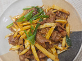 金沙茭白筍肉絲