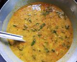 A picture of step 11 of Dal Palak.