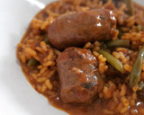 Foto del paso 6 de la receta: Arroz meloso de butifarra de setas y judías tiernas finas