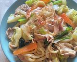 A picture of step 7 of Yaki Udon with Lots of Vegetables for Lunch.