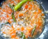 A picture of step 5 of Gobhi nu shak.