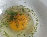 A picture of step 1 of Egg and Rice Patties.