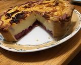 Une image de l'étape 10 de Flan pâtissier à la vanille et pêches de vigne pâte brisée vanille.