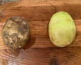 A picture of step 1 of Fondant potatoes.