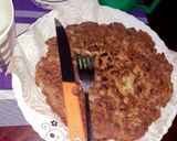 A picture of step 3 of Chapati mayai.