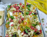 Foto del paso 4 de la receta: Ensalada de cous cous con arándanos, granada y albaricoque -Lékué-