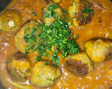 Foto del paso 7 de la receta: Albóndigas de espinacas en salsa de confit de pato