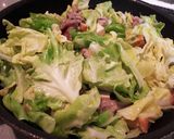 A picture of step 7 of Stir-Fried Spring Cabbage, Thinly Sliced Pork, and Fried Tofu with Miso.