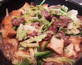A picture of step 8 of Stir-Fried Spring Cabbage, Thinly Sliced Pork, and Fried Tofu with Miso.