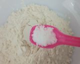 A picture of step 1 of Jingalov hats Armenian herb stuffed flatbread .