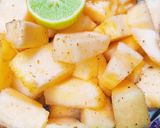 A picture of step 5 of Honeydew Chaat 😋.