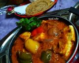 A picture of step 6 of Kadai Paneer.