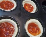 A picture of step 3 of Mini Pizza Tarts.