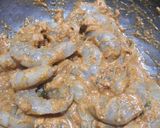 A picture of step 2 of Prawns biryani.
