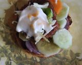 A picture of step 4 of Aaloo tikki burger.