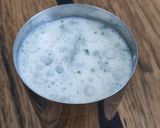 A picture of step 4 of Masala chaas (spicy buttermilk).