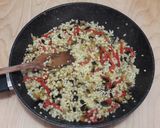 Pas rețetă Paste (Fregula) cu vinete și ardei 7 fotografie
