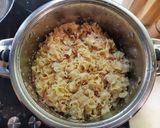 Káposztás kocka szalonnával, tejföllel recept fázis 5 fotója