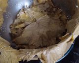 A picture of step 2 of Dolmadakia Yalantzi (Stuffed Grape Leaves).