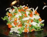 A picture of step 3 of Wheat Berries Stir-Fried with Vegetables.
