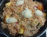A picture of step 3 of Paneer veg pulao.