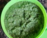 A picture of step 2 of Pudina chutney.