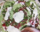 A picture of step 5 of Dahi Phulki+Papri Chana Chat 😋😋😋.