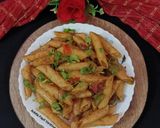 A picture of step 4 of Masala Pasta.