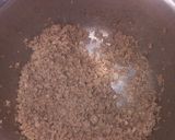 A picture of step 1 of Minced meat spaghetti.