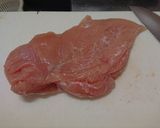 A picture of step 2 of Easy and Delicious Chicken Cutlets with One Chicken Breast.