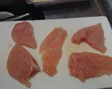 A picture of step 3 of Easy and Delicious Chicken Cutlets with One Chicken Breast.