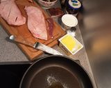 Gänsebrust mit Blaubeerkonfitüre überbacken Rezeptschritt 2 Foto