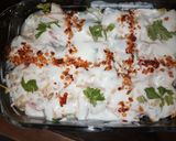 A picture of step 3 of Aalo chana chat.