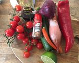 A picture of step 1 of Vegan Firecracker Rice #eattherainbow.