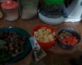 Foto langkah ke 2 dari resep Sambal goreng ati ampela ayam kentang Pete ala2 mama ff.