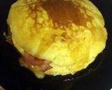 A picture of step 6 of Canadian breakfast stack.