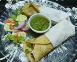 A picture of step 4 of Chickpea Potato Kathi Roll.