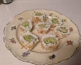 Foto del paso 13 de la receta: Rollitos de sushi sin alga y cebollita crujiente