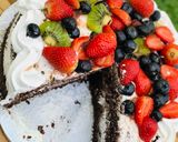 A picture of step 13 of Fruity moist chocolate cake.