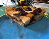 Une image de l'étape 15 de Flan surprise aux prunes et rhubarbe rose.