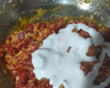 Foto del paso 6 de la receta: Piquillo rellenos de pechuga de pollo con jamón dulce y queso