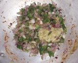 A picture of step 2 of Spicy dry fry mince meat #4weekschallenge.