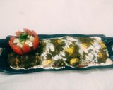 A picture of step 6 of Palak (spinach) Paneer.