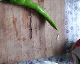 A picture of step 2 of Big green chillies pakoda. (mirchi bhajji).