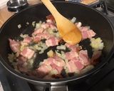 Une image de l'étape 6 de Coings, courgettes et tomates au lard fumé.